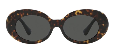 Versace Ve 4426bu 108/87 Oval Sunglasses In Grey