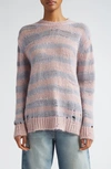 Acne Studios Karita Cotton Blend Crewneck Sweater In Multicolor