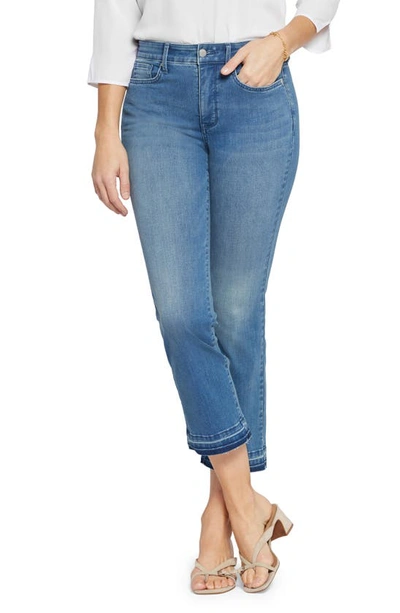 Nydj Marilyn Cool Embrace® Release Hem High Waist Ankle Straight Leg Jeans In Blue