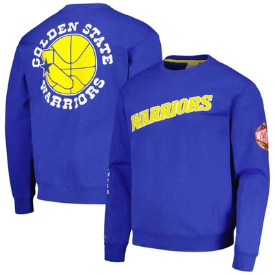 Mitchell & Ness Men's  Royal Golden State Warriors Hardwood Classics There And Back Pullover Sweatshi