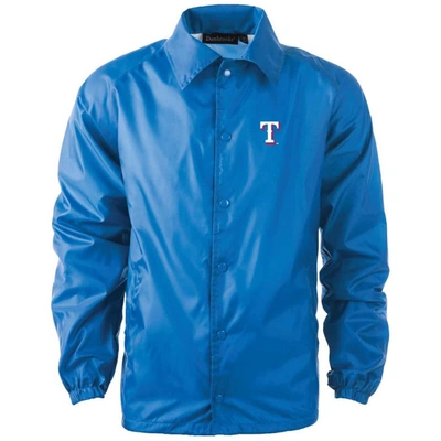 Dunbrooke Royal Texas Rangers Coach's Raglan Full-snap Windbreaker Jacket