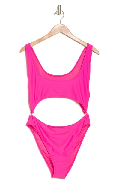 Good American Always Fits Cutout One-piece Swimsuit In Knockoutpink001