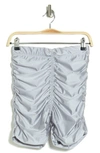 Good American Ruched Bike Shorts In Silver001