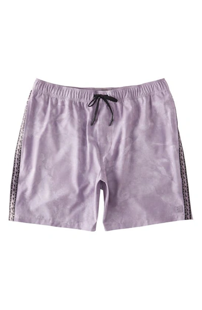 Billabong Surftrek Elastic Waist Shorts In Purple Ash