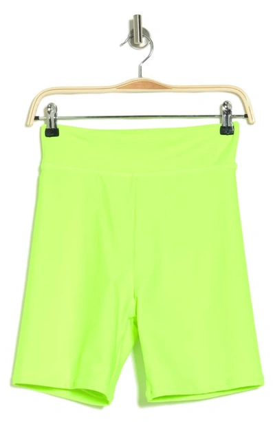 Good American High Waist Swim Bike Shorts In Electric Lime002