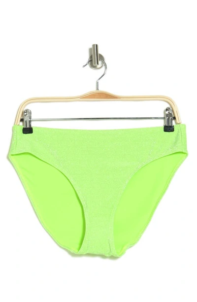 Good American Sparkle Low Rise Swim Briefs In Electric Lime