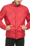 Calvin Klein Reversible Quilted Jacket In Deep Red