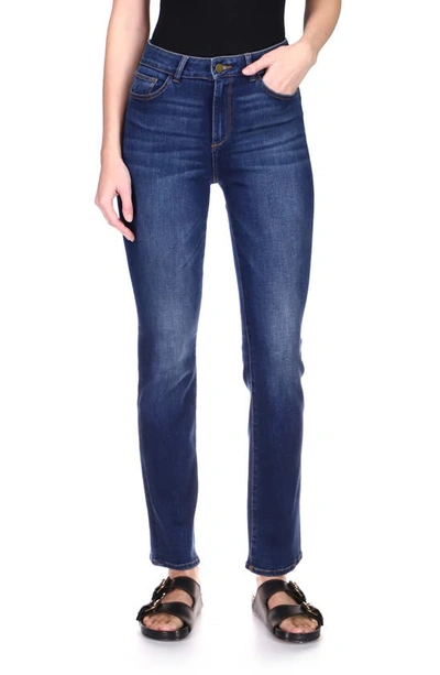 Dl Premium Denim Mara High-rise Straight Jeans In Titan