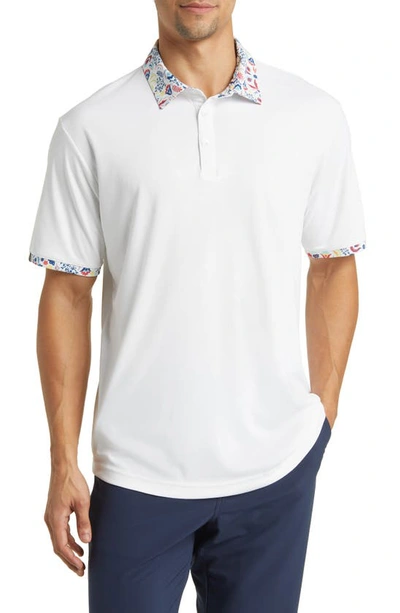 Swannies Mccoy Floral Golf Polo In White