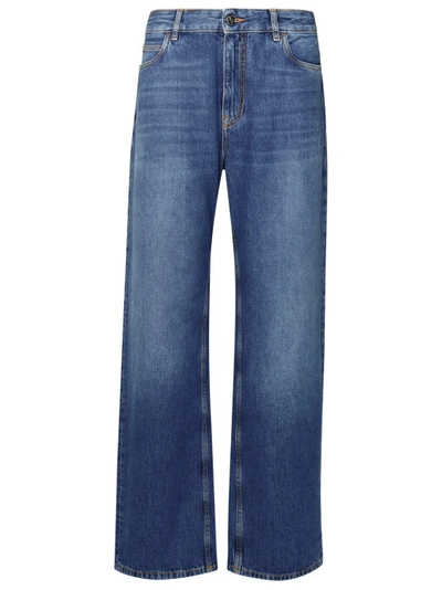 Etro Light Blue Cotton Jeans