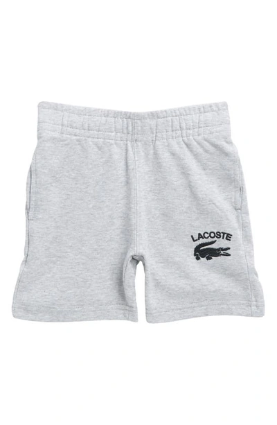 Lacoste Kids' Cotton Shorts In Argent Chine