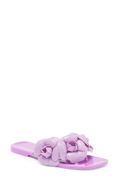 Jeffrey Campbell Fleuris Jelly Flip Flop In Lilac Combo