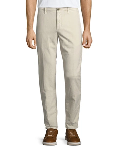 Incotex Men's 1st Washed Chino Flat-front Pants In Light Beige