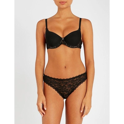 Aubade Rosessence Spacer And Lace Bra In Noir