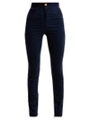 Balmain Cotton-blend Velvet Trousers In Dark Blue