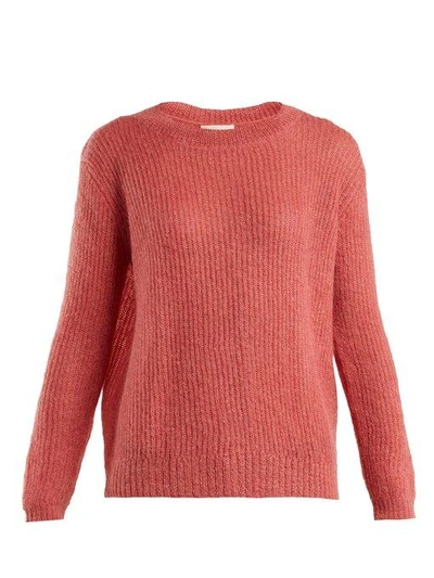 Masscob Flo Dropped-shoulder Mohair-blend Sweater In Pink