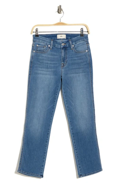 Seven Kimmie Crop Straight Leg Jeans In Sapphire Blue