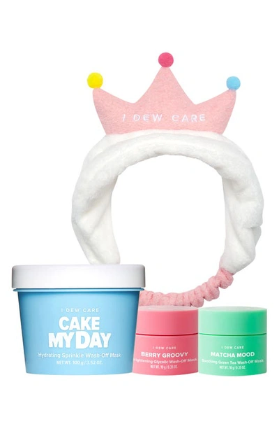 I Dew Care Scoop Party Mask Set In White