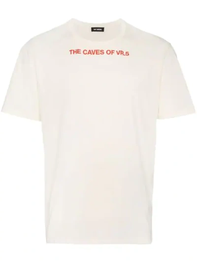 Raf Simons Caves Slim-fit Cotton T-shirt In Nude/neutrals