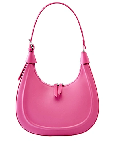 Adele Berto Leather Shoulder Bag In Pink