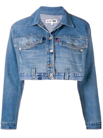 Re/done Levi's Oversized Jacket In Blue