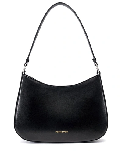 Adele Berto Leather Shoulder Bag In Black