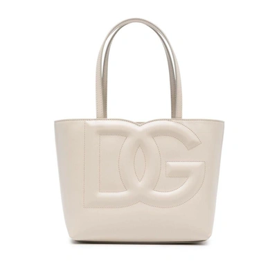 Dolce & Gabbana Shopping Bag In Neutrals