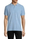 Etro Tonal Jacquard Paisley Polo In Sky Blue