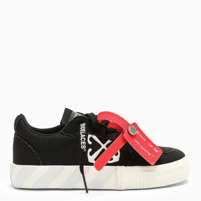 Off-white Kids' Black Low Sneakers Vulcanized In Blue