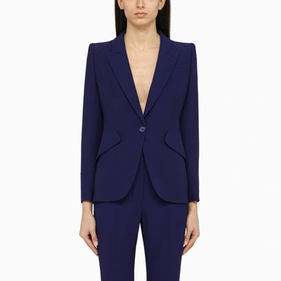 Alexander Mcqueen Electric Blue Single-breasted Jacket