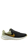 Nike Revolution 7 Road Running Sneaker In Black/ Bronzine/ Olive Aura