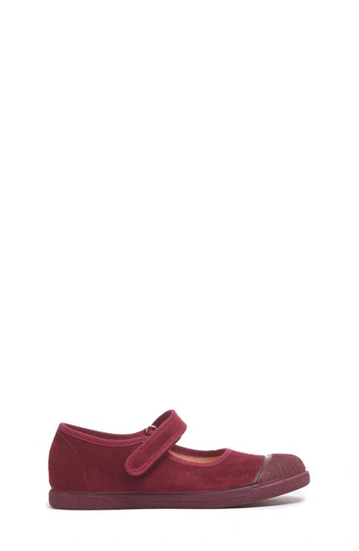 Childrenchic Kids' Cap Toe Mary Jane Trainer In Burgundy