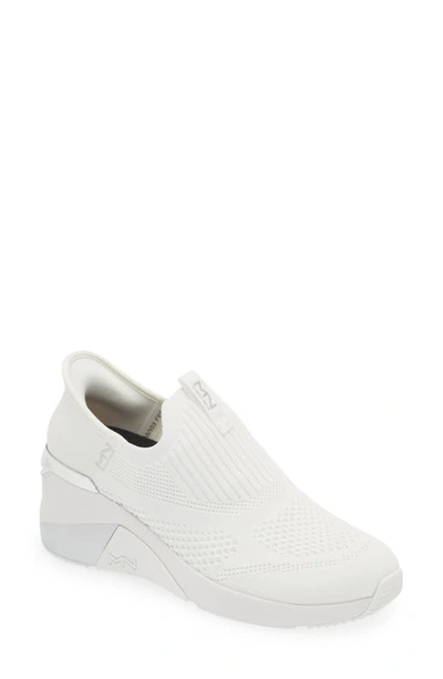 Skechers X Mark Nason A Wedge Crecent Knit Trainer In White