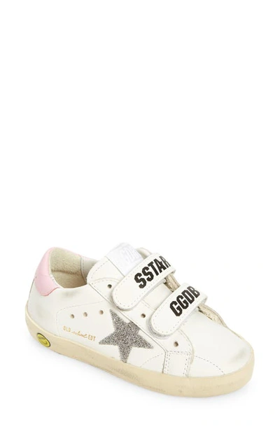 Golden Goose Kids' Logo-appliqué Panelled Sneakers In White