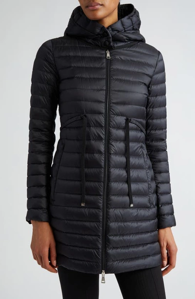 Moncler Barbel Hooded Quilted Down Puffer Parka In Black