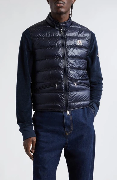 Moncler Gui Padded Gilet In Navy