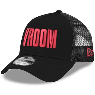 New Era Black Nascar Vroom 9forty A-frame Adjustable Trucker Hat