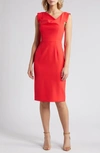 Black Halo Jackie O Sheath Dress In Red