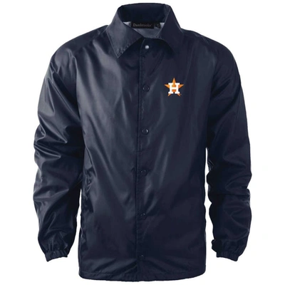 Dunbrooke Men's  Navy Houston Astros Coach's Raglan Full-snap Windbreaker Jacket