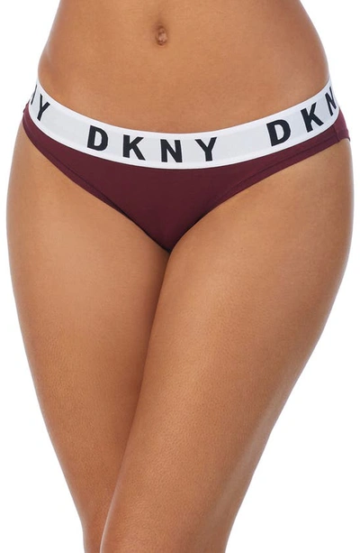 Dkny Cozy Boyfriend Bikini Briefs In Chocolate Truffle