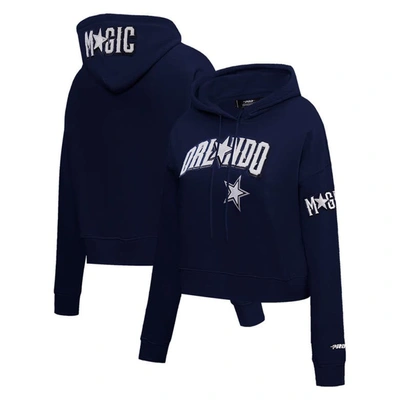 Pro Standard Navy Orlando Magic 2023/24 City Edition Cropped Pullover Hoodie