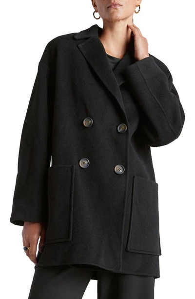 Splendid X Kate Young Wool & Cashmere Coat In Black