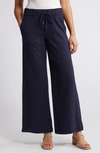Wit & Wisdom 'ab'leisure Pull-on High Waist Wide Leg Knit Pants In Navy