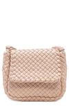 Bottega Veneta Mini Cobble Padded Intrecciato Leather Shoulder Bag In Lotus/ Gold