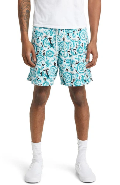 Dickies Roseburg Print Cotton Shorts In Blue