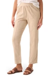 Faherty Arlie Pull-on Tapered Leg Pants In Safari