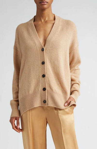 Jil Sander Relaxed Fit Superfine Cashmere Cardigan In 239 Sand