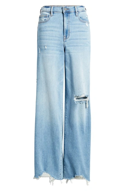 Hidden Jeans Logan High Waist Wide Leg Dad Jeans In Light Wash