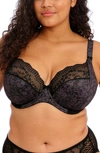 Elomi Lucie Full Figure Underwire Plunge Bra In Black