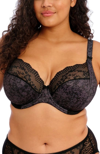 Elomi Lucie Full Figure Underwire Plunge Bra In Black